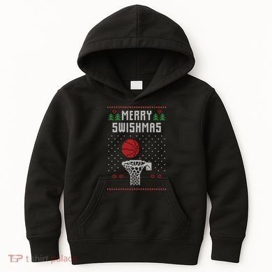 Merry Swishmas Ugly Christmas Kids Hoodie