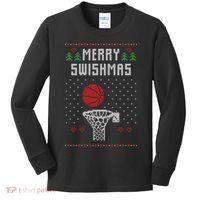 Merry Swishmas Ugly Christmas Kids Long Sleeve Shirt thumb 0