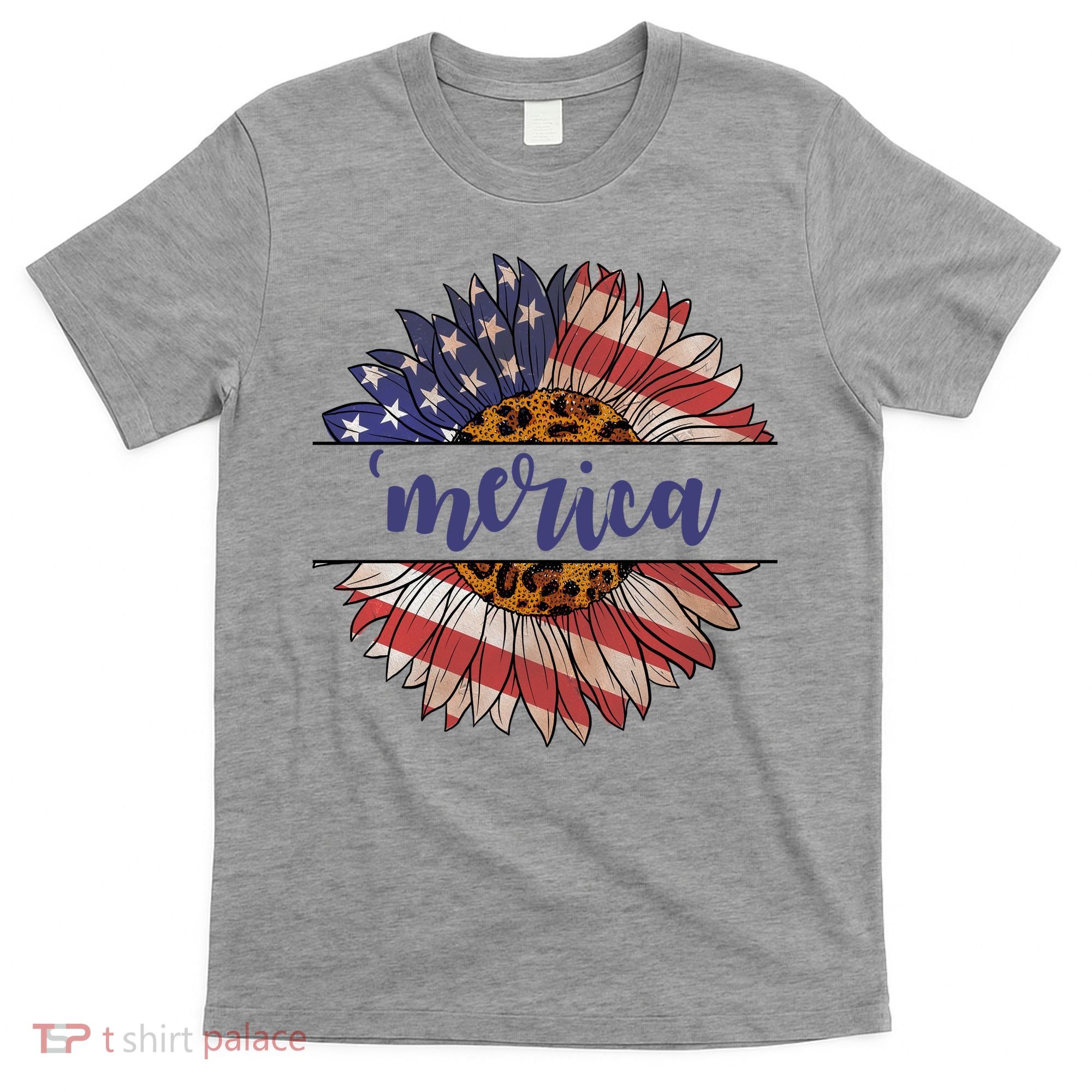 Merica Sunflower USA Vintage T-Shirt