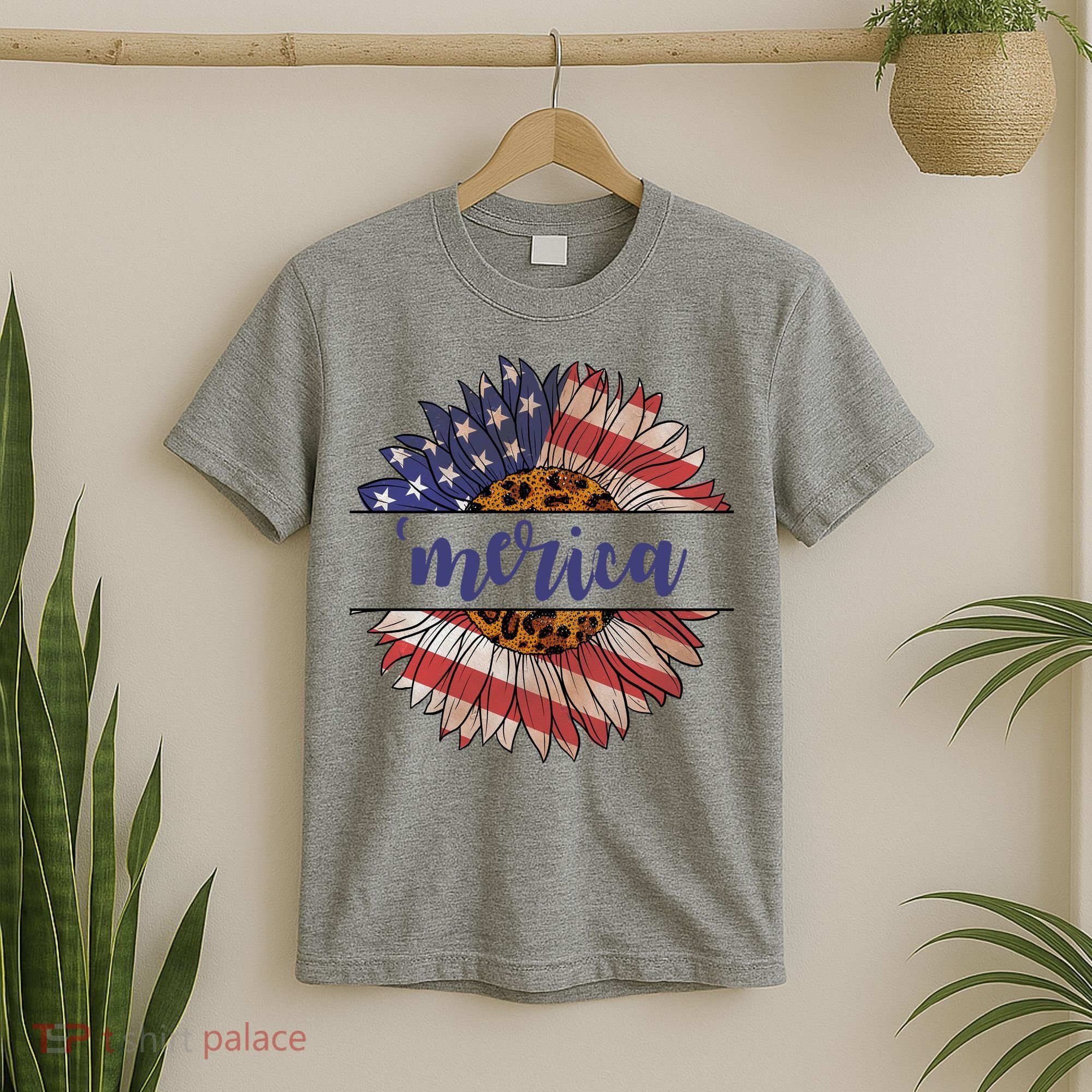 Merica Sunflower USA Vintage T-Shirt