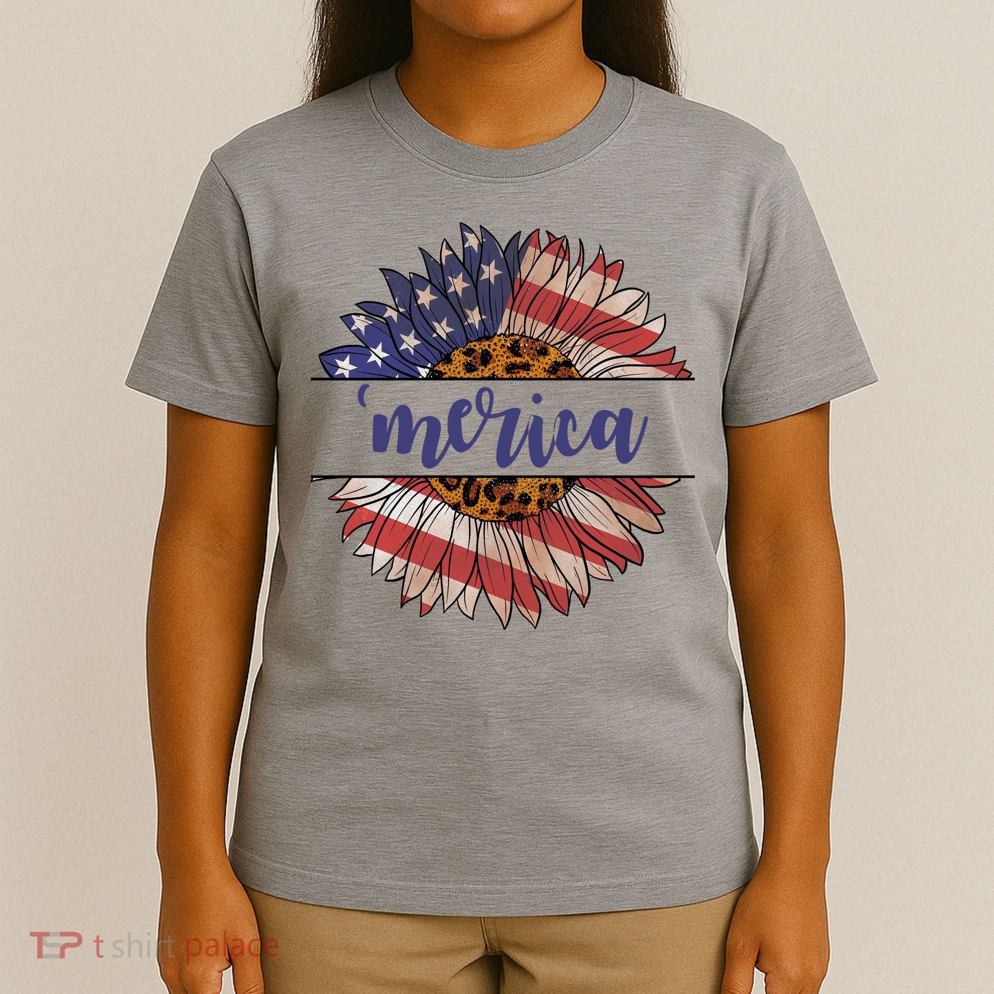 Merica Sunflower USA Vintage T-Shirt
