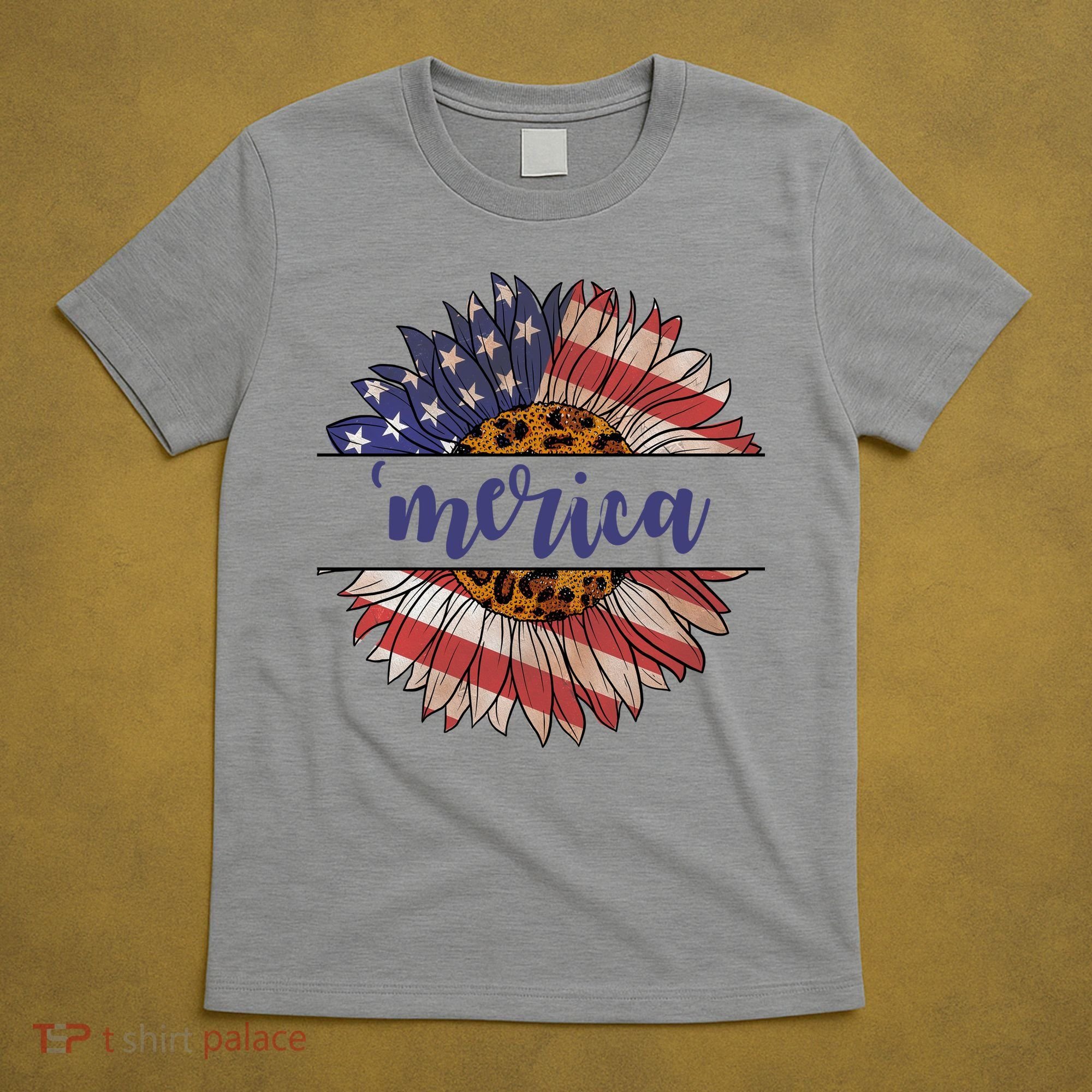 Merica Sunflower USA Vintage T-Shirt