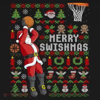 Merry Swishmas Ugly Christmas Basketball Christmas Gift Bucket Hat thumb 4