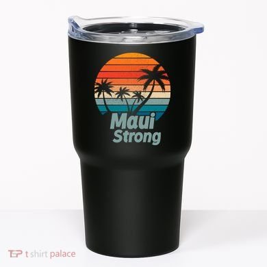 Maui Strong Vintage Sunset Wildfire Tumbler