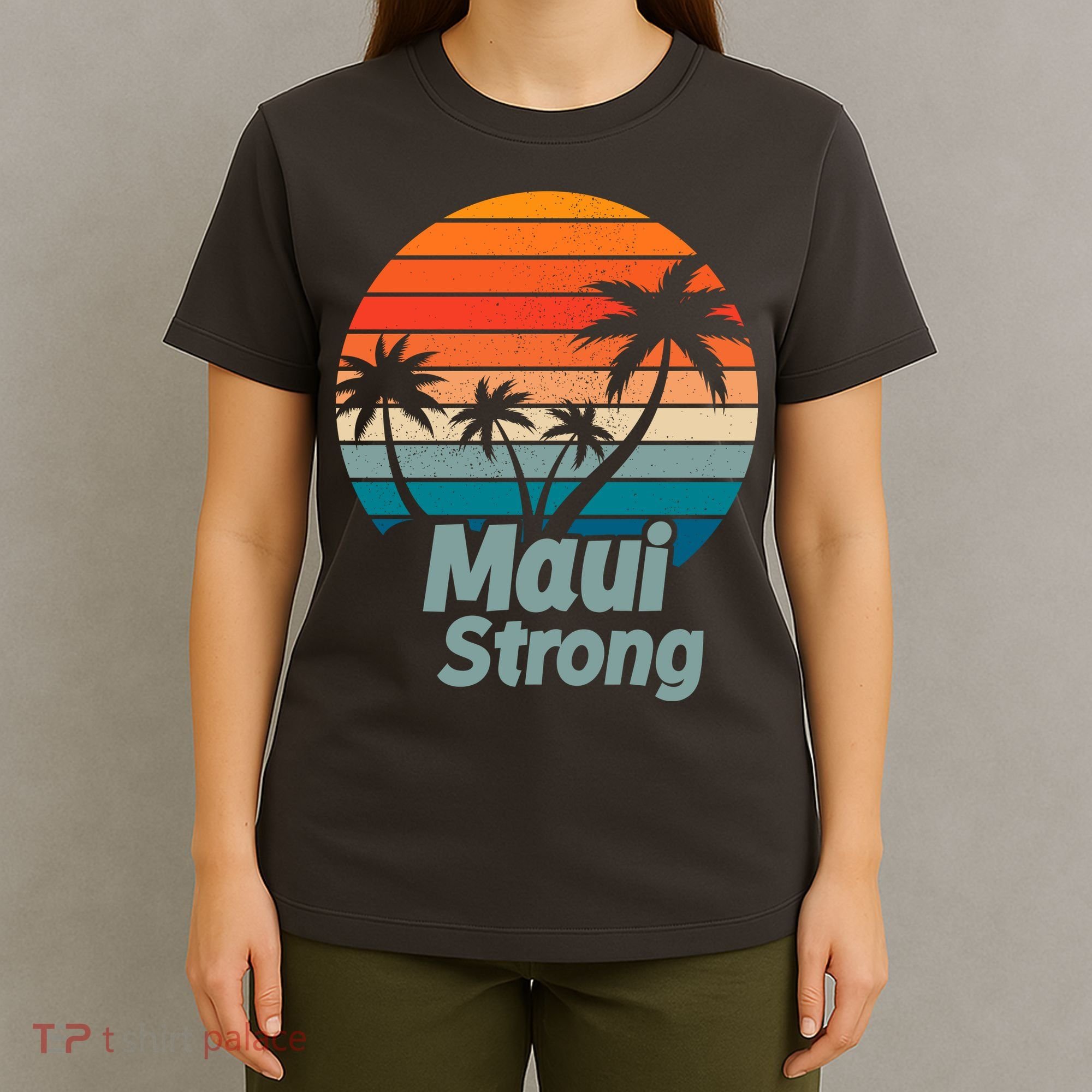 Maui Strong Vintage Sunset Wildfire T-Shirt