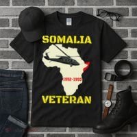 Mogadishu Somalia Veteran Operation Restore Hope War Veteran Tall T-Shirt thumb 3