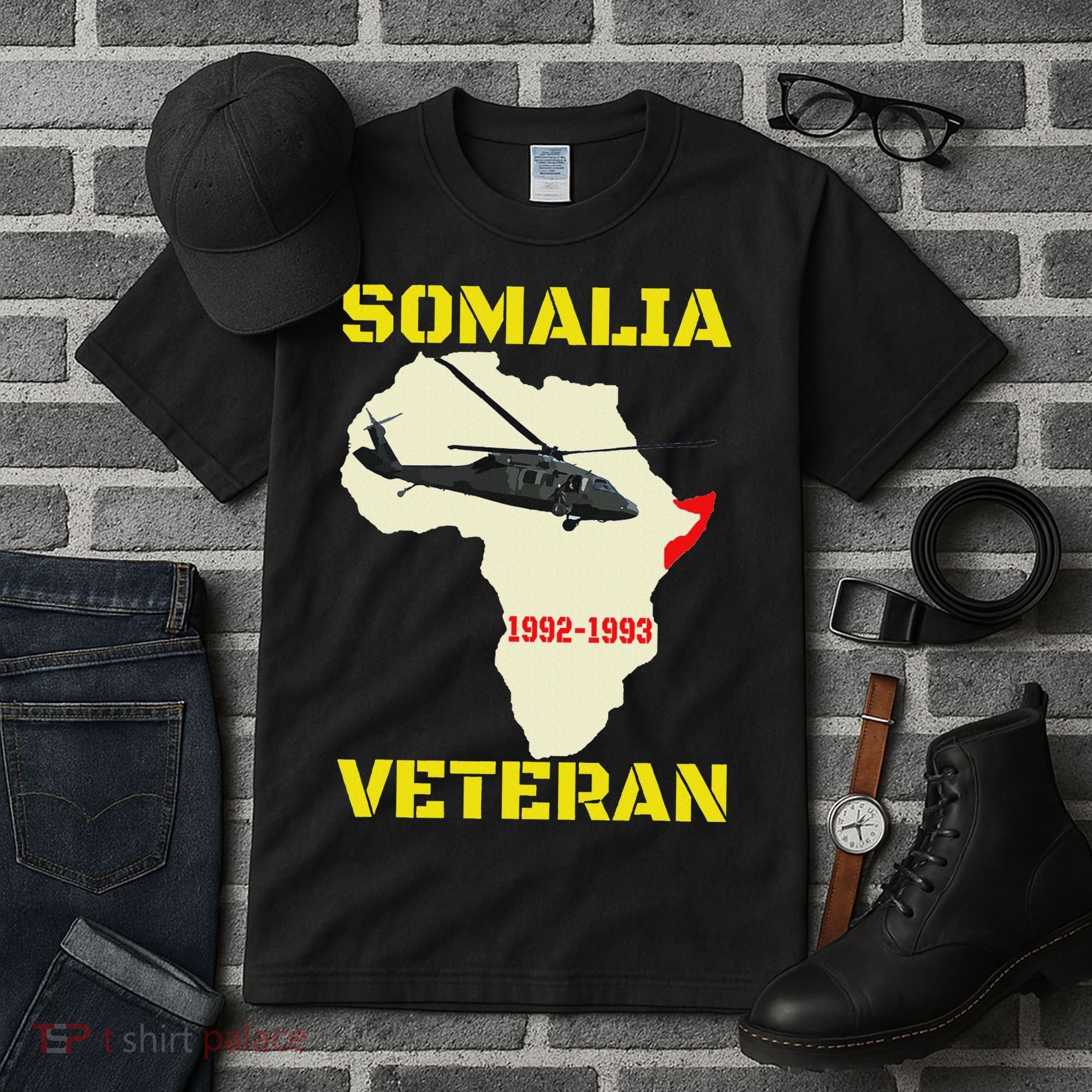 Mogadishu Somalia Veteran Operation Restore Hope War Veteran Tall T-Shirt