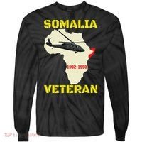 Mogadishu Somalia Veteran Operation Restore Hope War Veteran Tie-Dye Long Sleeve Shirt thumb 0