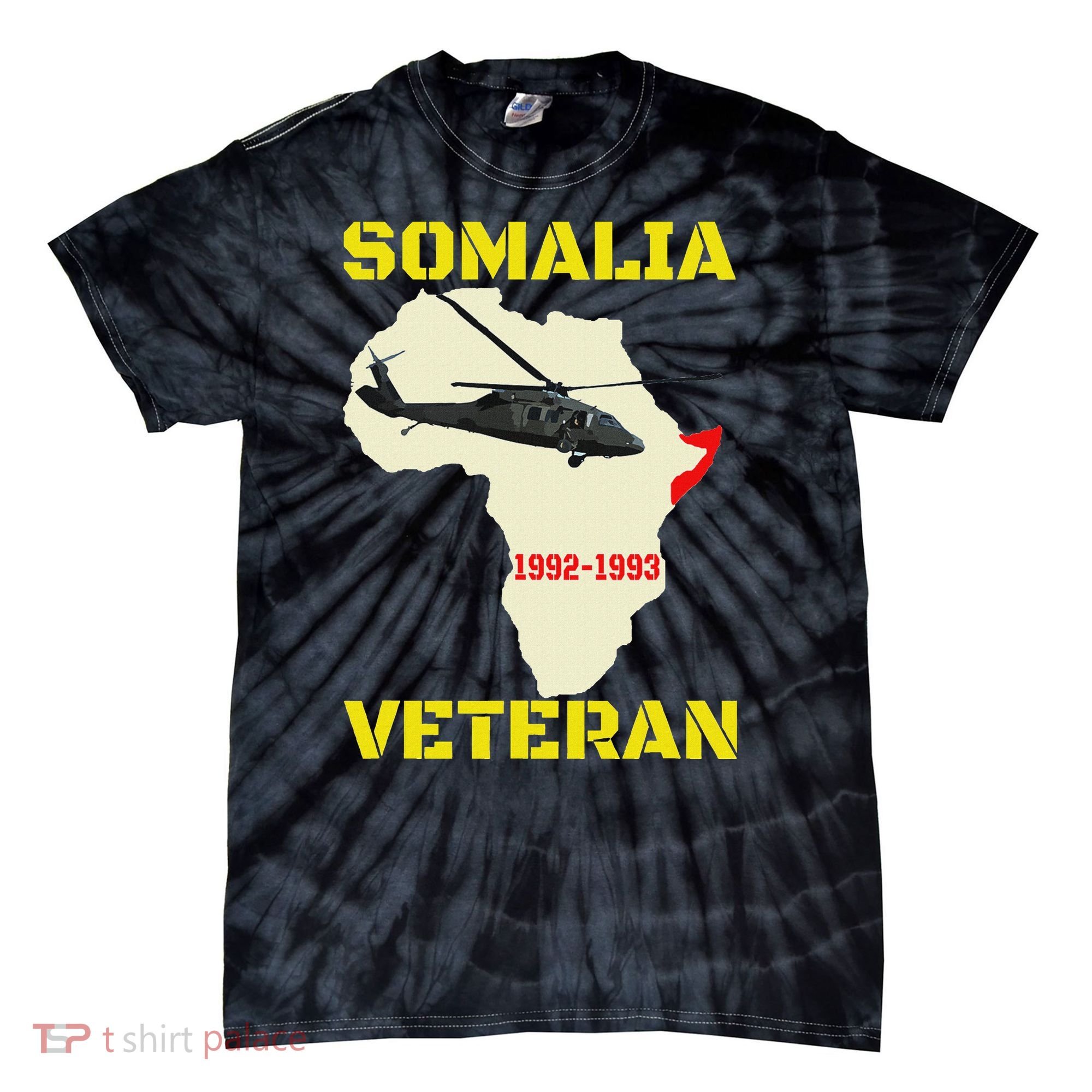 Mogadishu Somalia Veteran Operation Restore Hope War Veteran Tie-Dye T-Shirt