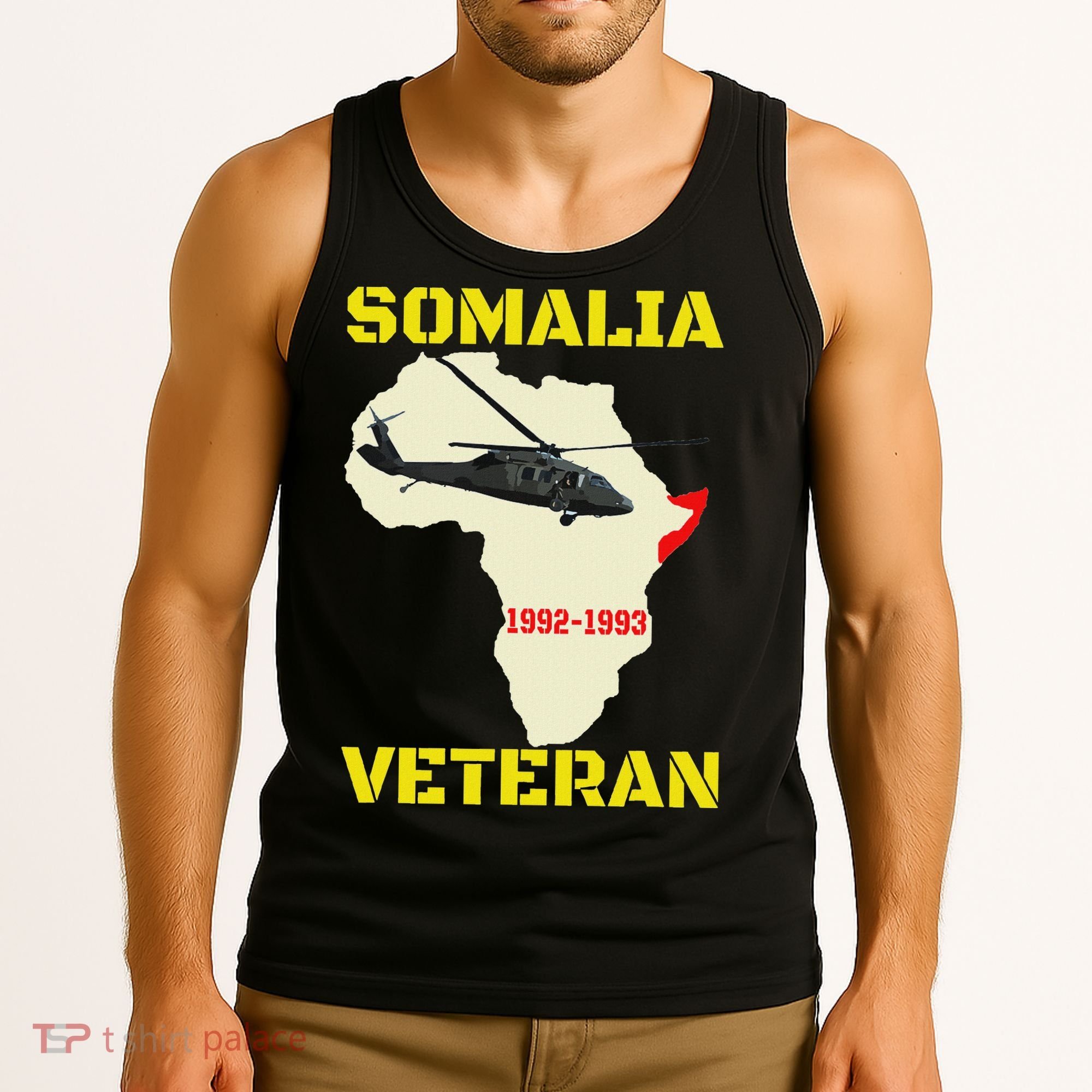 Mogadishu Somalia Veteran Operation Restore Hope War Veteran Tank Top