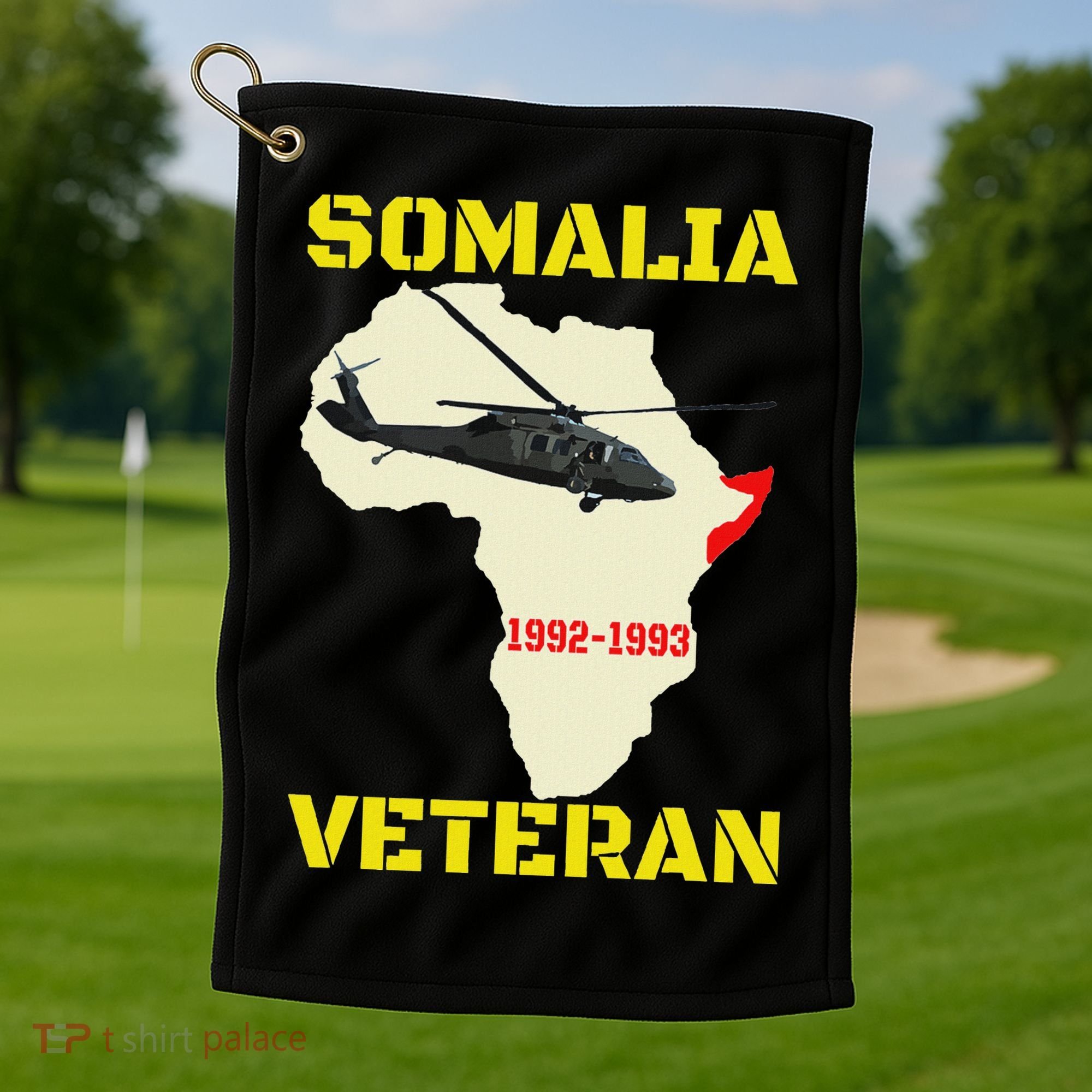 Mogadishu Somalia Veteran Operation Restore Hope War Veteran Golf Towel