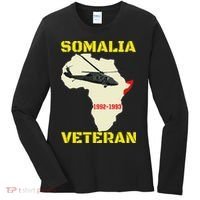 Mogadishu Somalia Veteran Operation Restore Hope War Veteran Women's Long Sleeve Shirt thumb 0