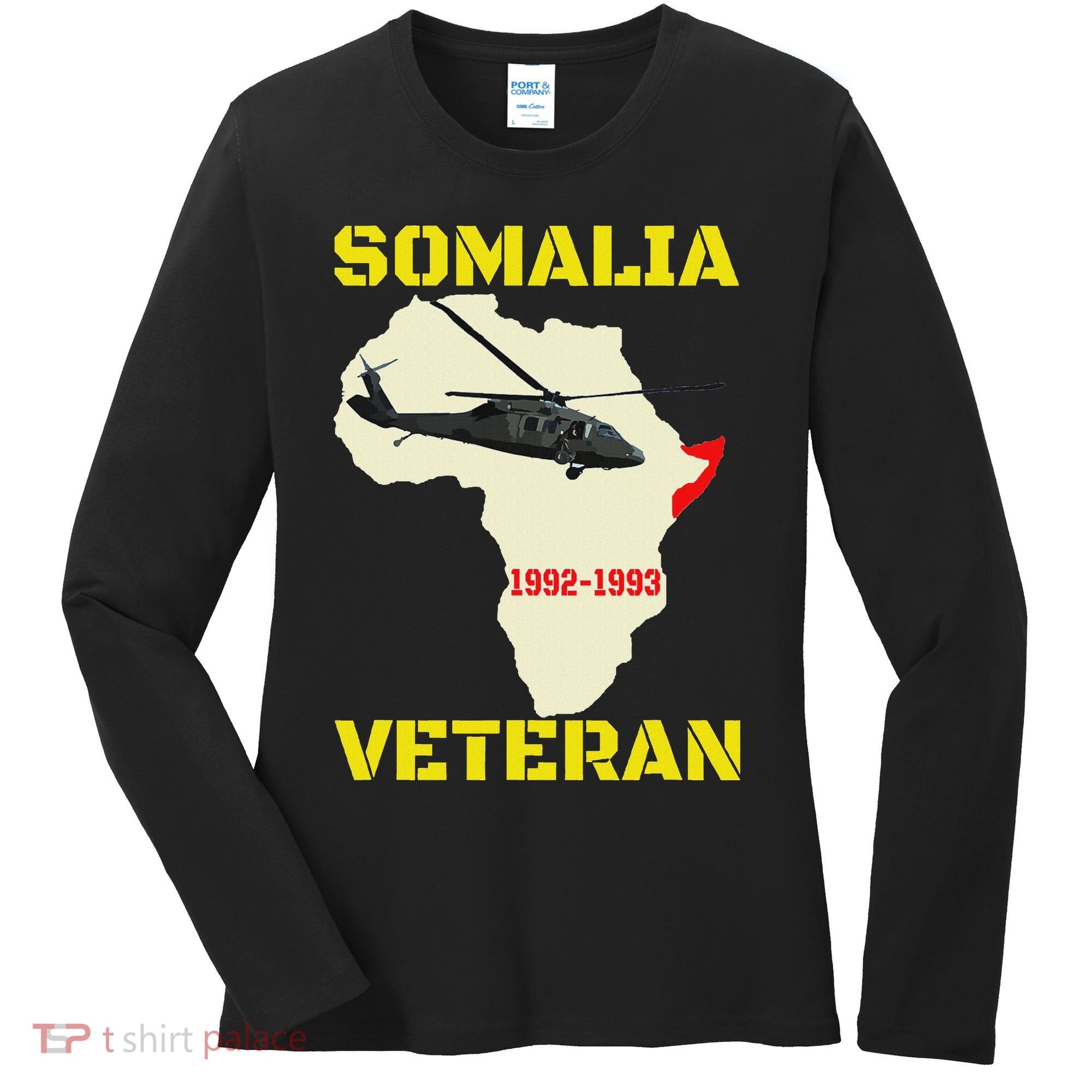 Mogadishu Somalia Veteran Operation Restore Hope War Veteran Women's Long Sleeve Shirt