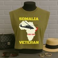 Mogadishu Somalia Veteran Operation Restore Hope War Veteran Garment-Dyed Women's Muscle Tee thumb 3