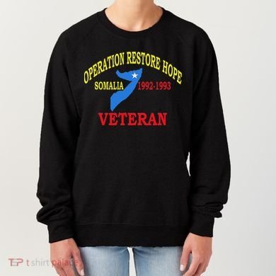 Mogadishu Somalia Veteran Operation Restore Hope War Veteran Women's Sweatshirt