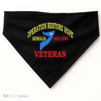 Mogadishu Somalia Veteran Operation Restore Hope War Veteran USA-Made Doggie Bandana thumb 0