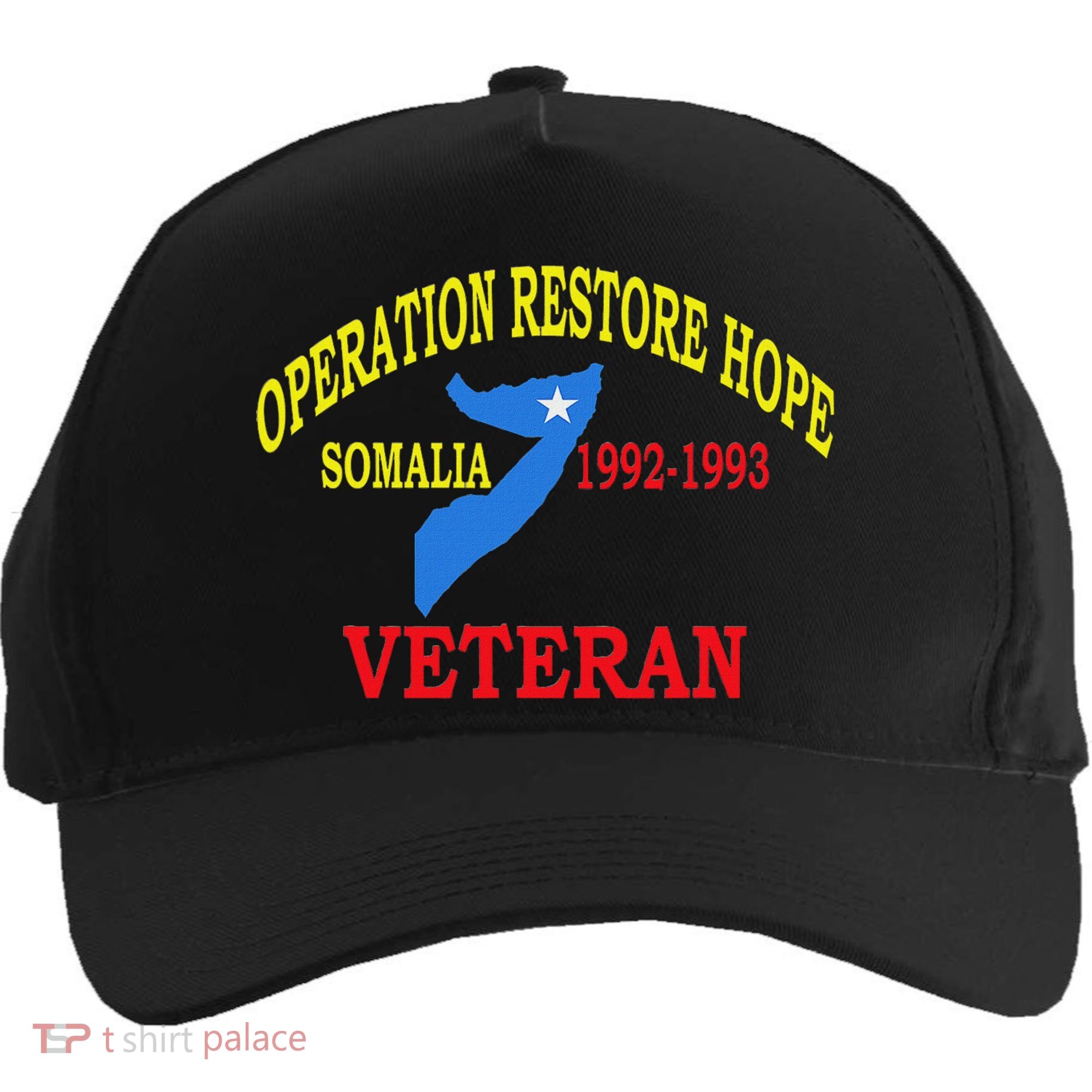 Mogadishu Somalia Veteran Operation Restore Hope War Veteran Five-Panel Snapback Cap