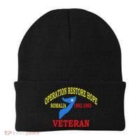 Mogadishu Somalia Veteran Operation Restore Hope War Veteran Beanie thumb 0