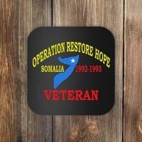 Mogadishu Somalia Veteran Operation Restore Hope War Veteran Coaster thumb 0