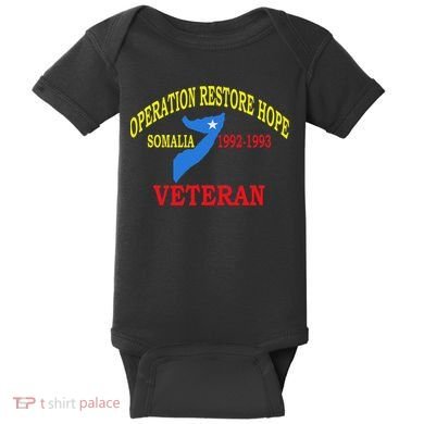 Mogadishu Somalia Veteran Operation Restore Hope War Veteran Baby Bodysuit