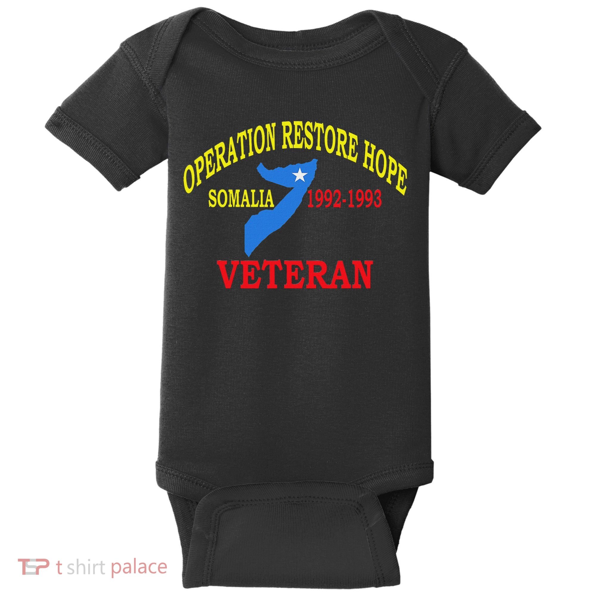 Mogadishu Somalia Veteran Operation Restore Hope War Veteran Baby Bodysuit