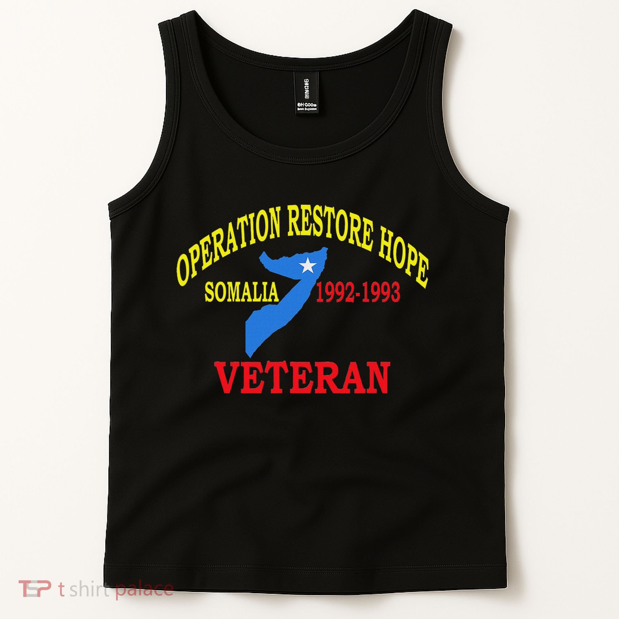 Mogadishu Somalia Veteran Operation Restore Hope War Veteran Tank Top