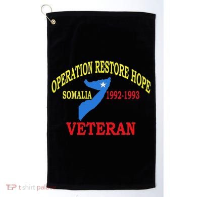 Mogadishu Somalia Veteran Operation Restore Hope War Veteran Golf Towel