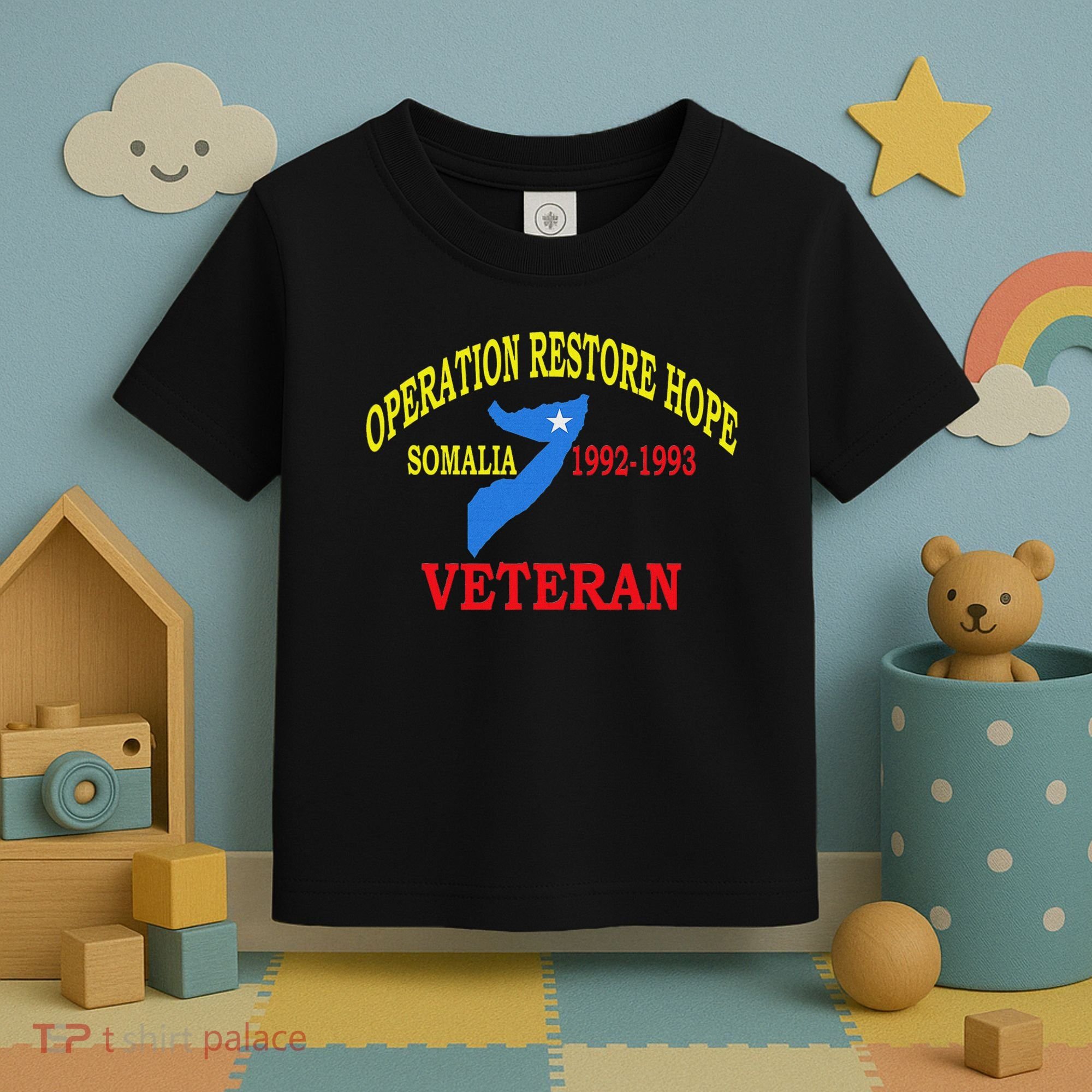 Mogadishu Somalia Veteran Operation Restore Hope War Veteran Toddler T-Shirt