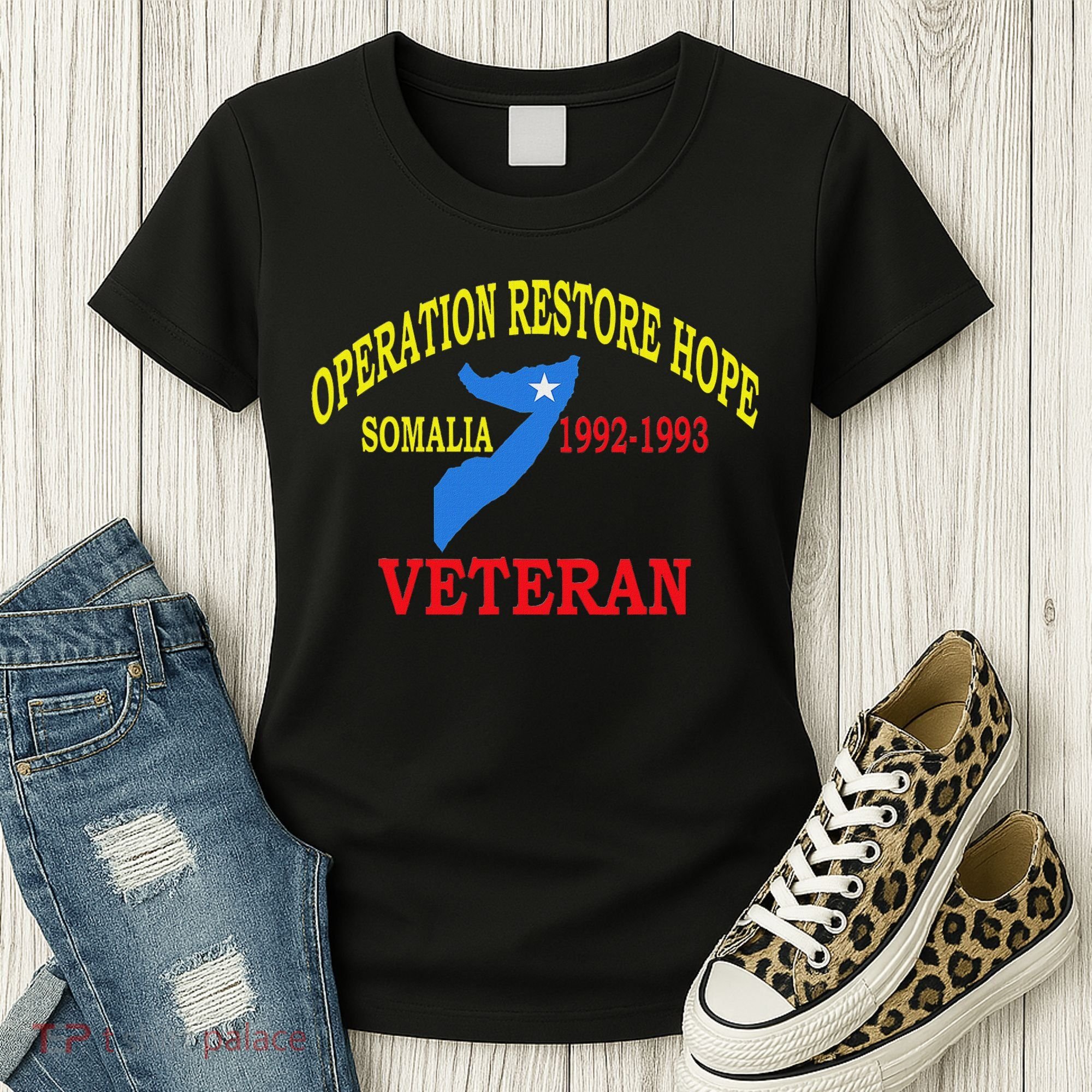 Mogadishu Somalia Veteran Operation Restore Hope War Veteran Women's T-Shirt
