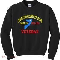 Mogadishu Somalia Veteran Operation Restore Hope War Veteran Kids Sweatshirt thumb 0