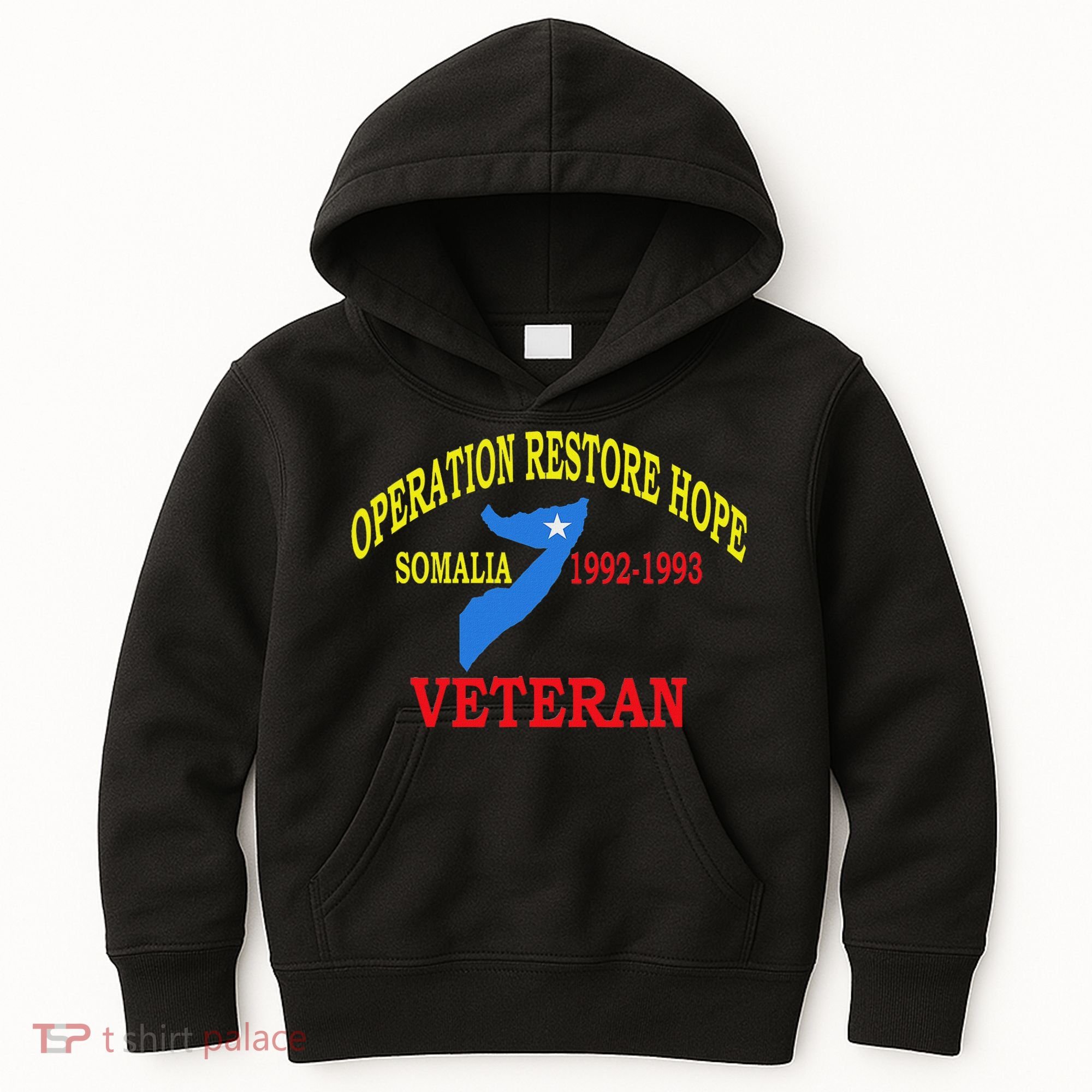 Mogadishu Somalia Veteran Operation Restore Hope War Veteran Kids Hoodie