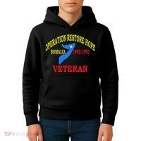 Mogadishu Somalia Veteran Operation Restore Hope War Veteran Kids Hoodie thumb 4