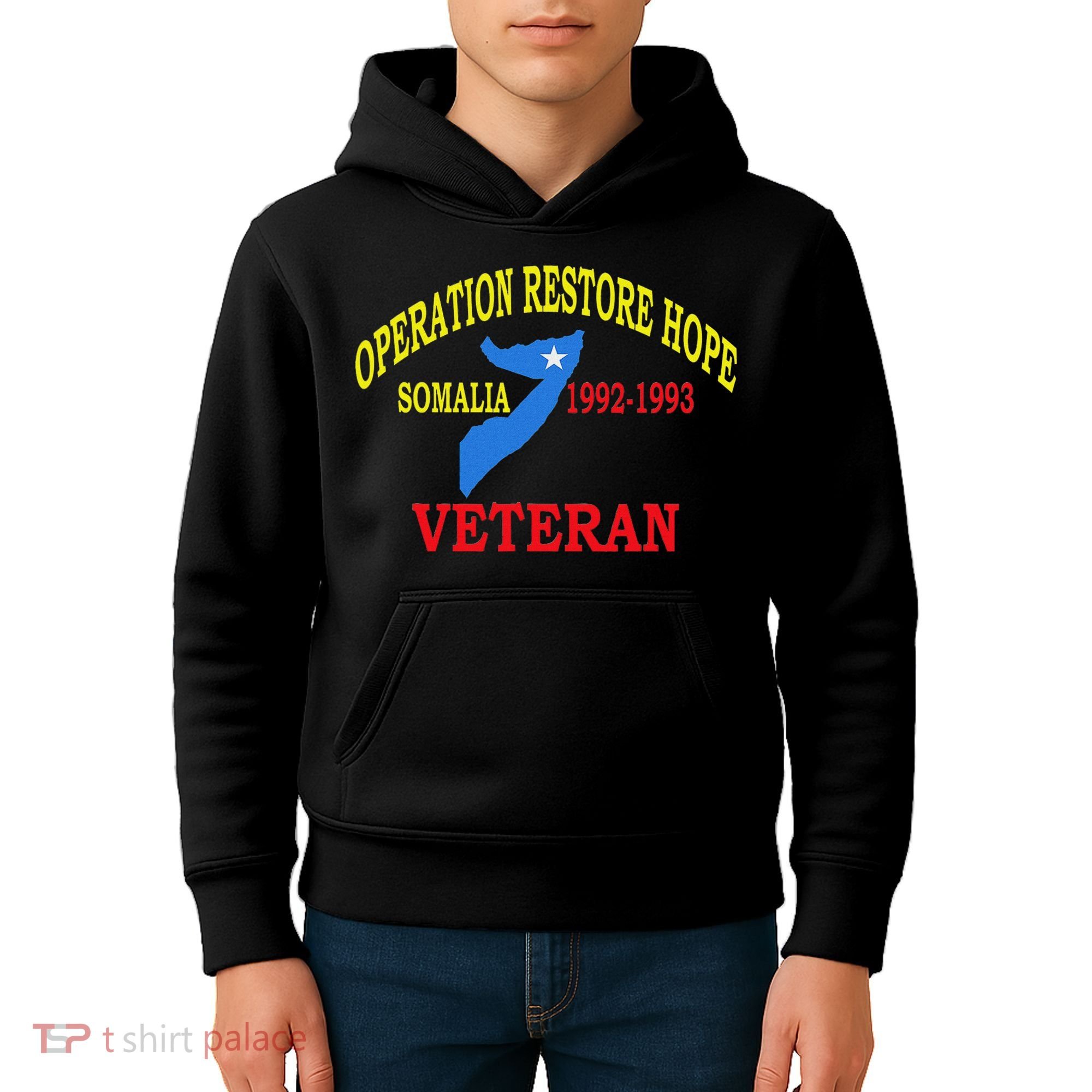 Mogadishu Somalia Veteran Operation Restore Hope War Veteran Kids Hoodie