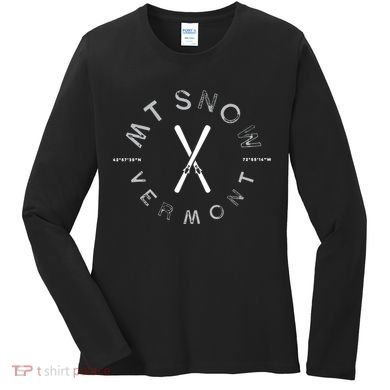 Mount Snow Vermont Graphic Vintage Ski Long Sleeve Women's Long Sleeve Shirt