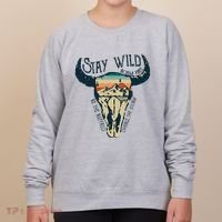 MIDWEST STAY WILD ROAM FREE Skull Cow Women's Sweatshirt thumb 0