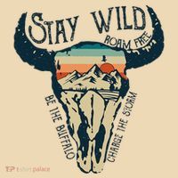 MIDWEST STAY WILD ROAM FREE Skull Cow Tote Bag thumb 4