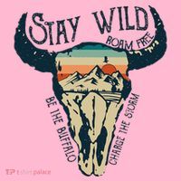 MIDWEST STAY WILD ROAM FREE Skull Cow Coaster thumb 2