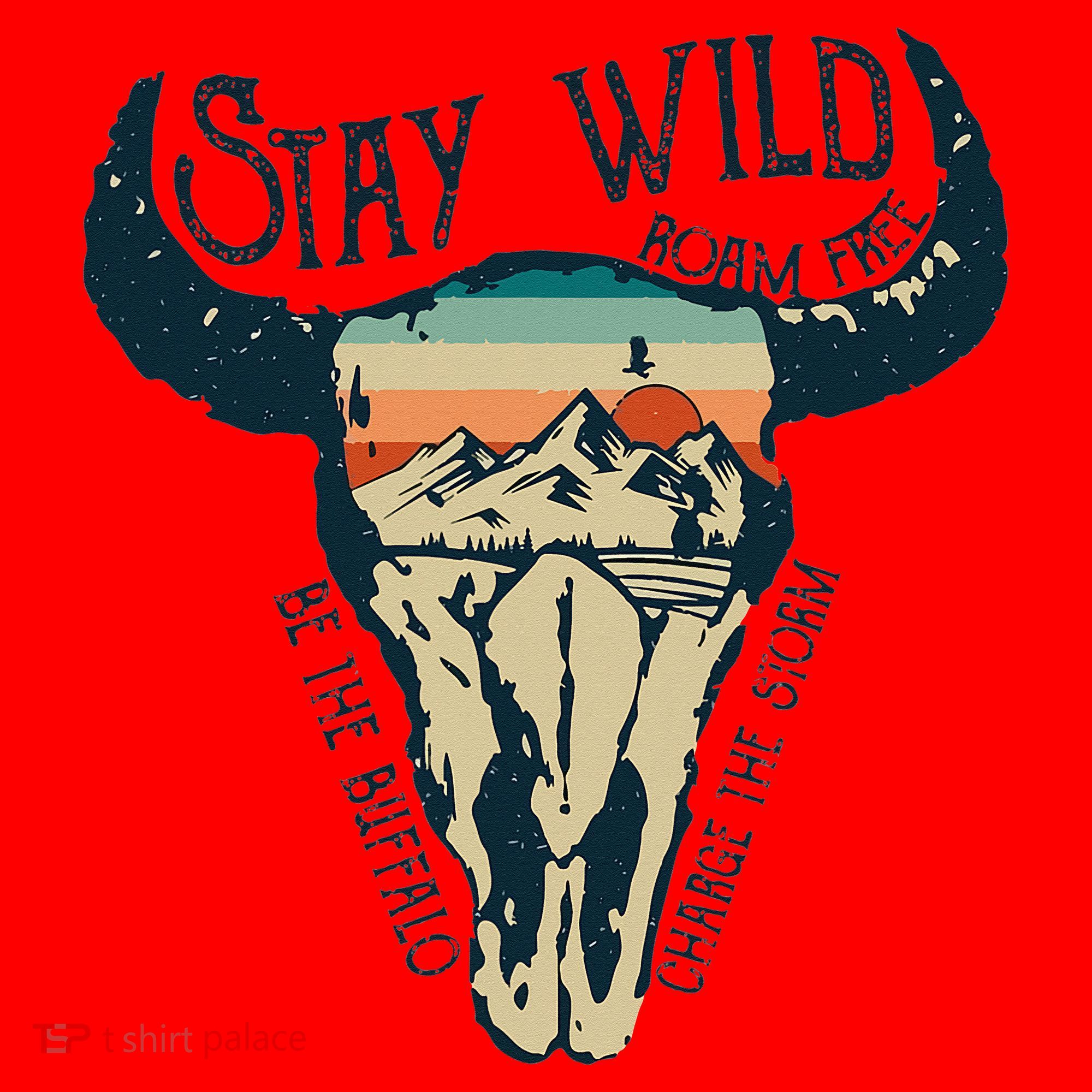 MIDWEST STAY WILD ROAM FREE Skull Cow Santa Hat