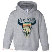 MIDWEST STAY WILD ROAM FREE Skull Cow Toddler Hoodie thumb 0