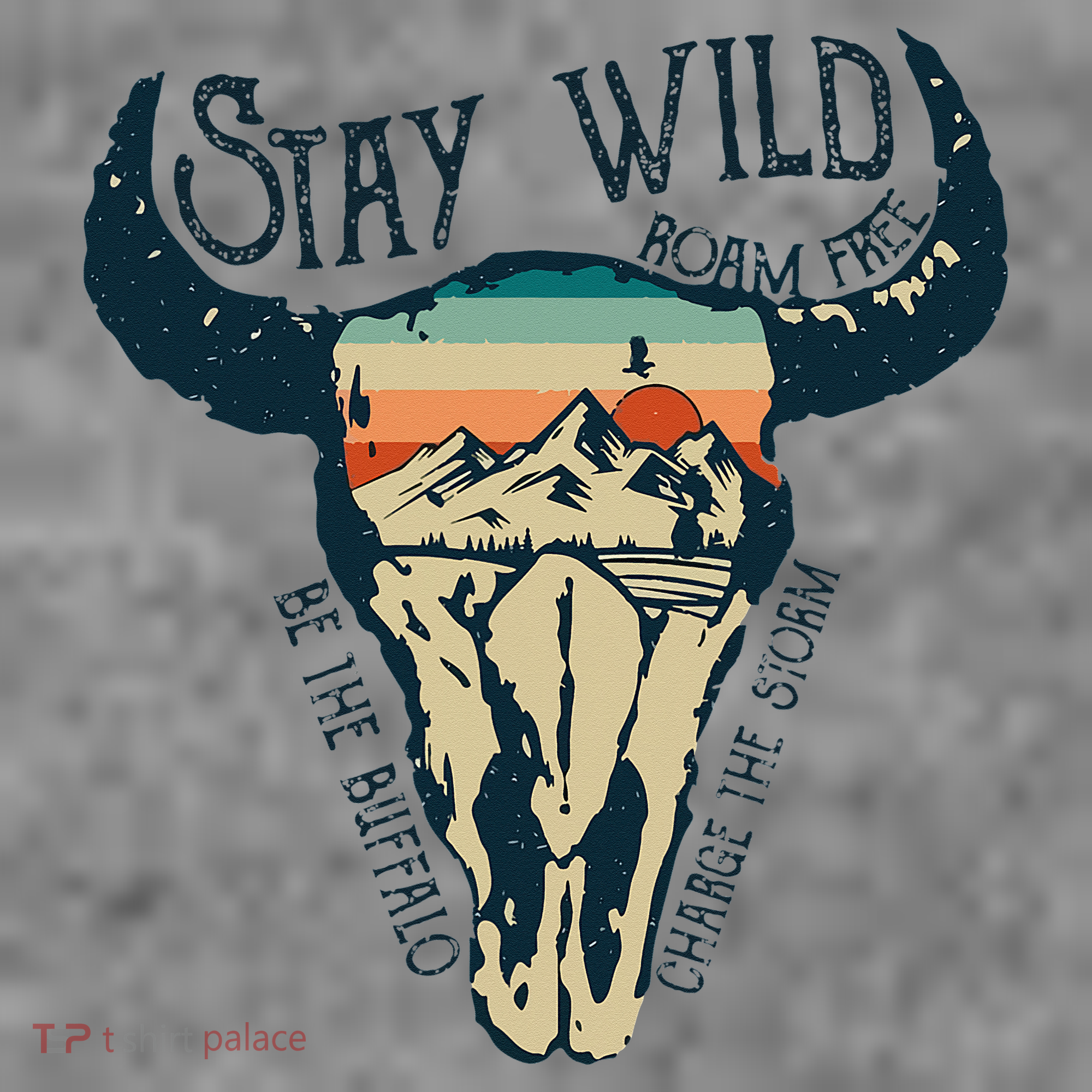 MIDWEST STAY WILD ROAM FREE Skull Cow Toddler Hoodie