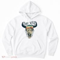 MIDWEST STAY WILD ROAM FREE Skull Cow Hoodie thumb 0