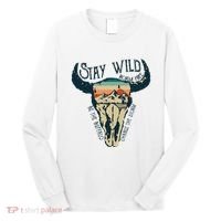 MIDWEST STAY WILD ROAM FREE Skull Cow Long Sleeve Shirt thumb 0