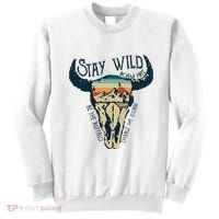 MIDWEST STAY WILD ROAM FREE Skull Cow Sweatshirt thumb 0