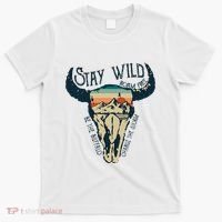 MIDWEST STAY WILD ROAM FREE Skull Cow T-Shirt thumb 0