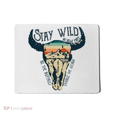 MIDWEST STAY WILD ROAM FREE Skull Cow Mousepad
