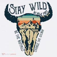 MIDWEST STAY WILD ROAM FREE Skull Cow Baby Bodysuit thumb 2