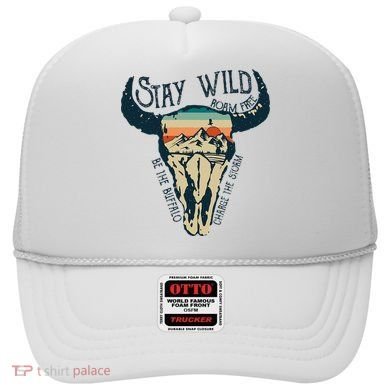 MIDWEST STAY WILD ROAM FREE Skull Cow Hat