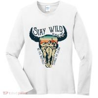 MIDWEST STAY WILD ROAM FREE Skull Cow Women's Long Sleeve Shirt thumb 0