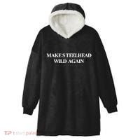 Make Steelhead Wild Again Hooded Wearable Blanket thumb 0