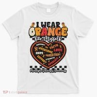 Multiple Sclerosis Wear Orange Ribbon For Myself Ms Warrior T-Shirt thumb 0